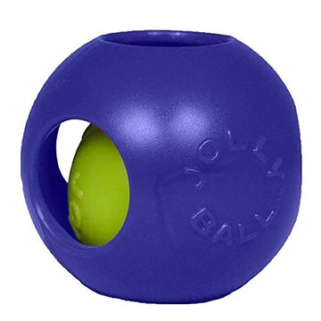 Jolly Pets Teaser Ball Dog Toy, Medium/6 Inches, Blue, Jolly Pets 6-Inch Teaser Ball, Blue