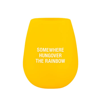 About Face Designs Hilarious Say What Collection - Silicone Wine Cup, 12.5-Ounce, Rainbow