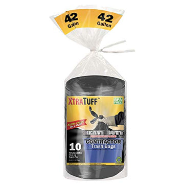 Heavy Duty Contractor Trash Garbage Bags, 2.4MIL Thickness 42 Gallon (40 count))