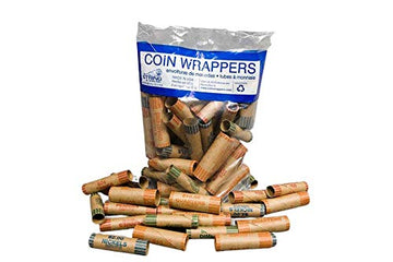N. F. String & Son Crimped End Preformed Coin Wrappers Bagged 36 Count Assorted