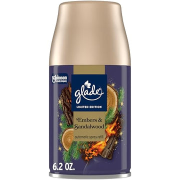 Glade Automatic Spray Refill, Embers & Sandalwood, Scented Air Freshener for Home and Bathroom, 6.2 Oz