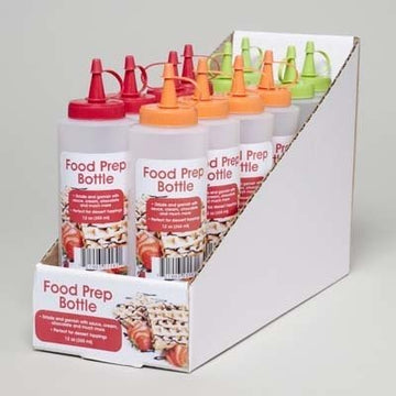 Regent G25582 Food Prep Bottle, 12 Oz, Cream Counter Display (Pack of 24)