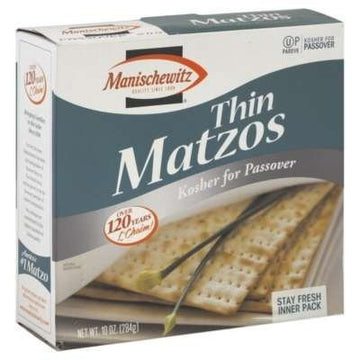 Manischewitz Passover Thin Unsalted Matzo , 10-Ounce Boxes (Pack of 4)
