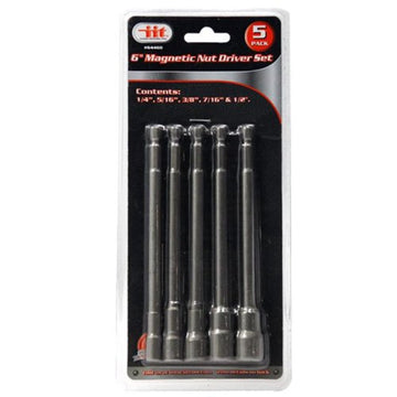 IIT 64460 6-Inch Magnetic Nut Driver Set, 5-Pack