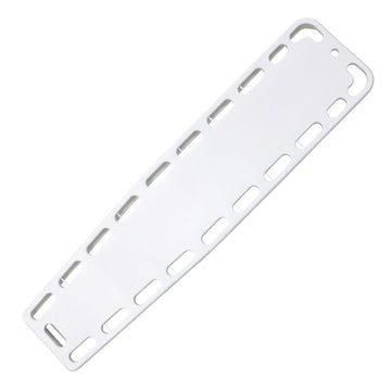 Kemp USA Spine Board for Water Rescue - X-Ray Translucent & Waterproof - with 21 Handholds & 8 Strapping Pins, 700lbs Capacity - Survival Kit & Emergency Supplies for Emergency Rescue - White