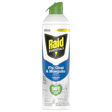 Raid Essentials Fly, Gnat & Mosquito Killer Aerosol Spray, Safe for Use Around Children and Pets, 10 oz