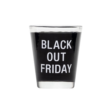 About Face Designs Funny Birthday Gift Shot Glass, 1.5-Ounce, Block Out