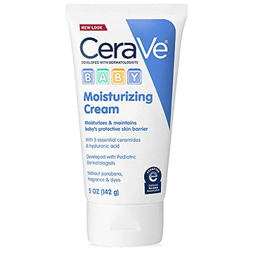 CeraVe Baby Cream, Gentle Moisturizing Cream with Ceramides, Fragrance, Paraben, Dye & Phthalates Free, Rich & Non-Greasy Feel, Gentle Baby Skin Care, 5 Ounce