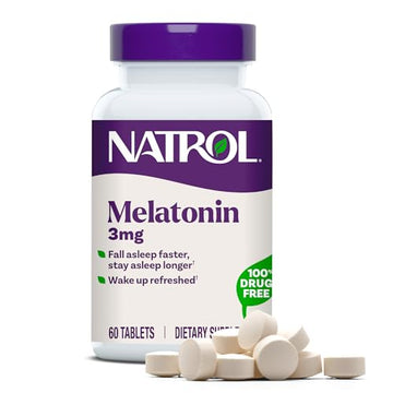 Natrol Melatonin 3 mg, Dietary Supplement for Restful Sleep, Sleep Supplements for Adults, 60 Melatonin Tablets, 60 Day Supply