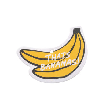 About Face Designs That's Bananas| On Yellow Banana Automotive Foam Air Freshener Set of 2, 127361, 3x3