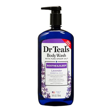 Dr Teal's Pure Epsom Salt Body Wash Soother & Moisturize With Lavender 24 Ounce (04158-4PA)