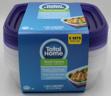 5CT TOTAL HOME 25OZ ENTRÉE STORAGE CONTAINERS NI
