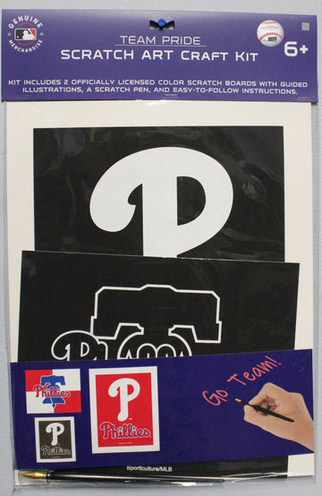 MLB PHILADELPHIA PHILLIES SCRATCH ART CRAFT KIT