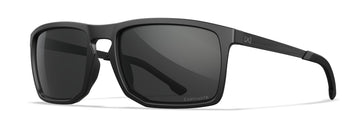 Wiley X WX Axe Captivate Polarized Sunglasses, Safety Glasses for Men and Women, UV Eye Protection for Shooting, Fishing, Biking, and Extreme Sports, Matte Black Frames, Grey Lenses