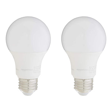 Amazon Basics 75W Equivalent, Soft White, Dimmable, 10,000 Hour Lifetime, A19 LED Light Bulb | 2-Pack