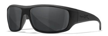 Wiley X WX Omega Captivate Polarized Sunglasses, Safety Glasses for Men and Women, UV Eye Protection for Shooting, Fishing, Biking, and Extreme Sports, Matte Black Frames, Grey Tinted Lenses