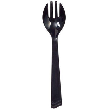Party Dimensions Single Count Plastic Serving Fork Kitchen Supplies, 10", Black