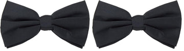 Brybelly Formal Black Casino and Poker Dealer Clip On Bow Tie