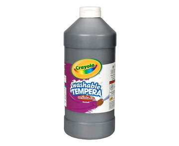 Crayola Washable Tempera Paint For Kids, Black Paint, Classroom Supplies, Non Toxic, 32 Oz Squeeze Bottle