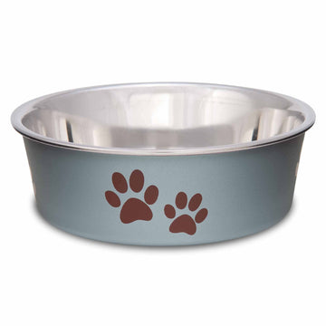 Loving Pets Bella Dog Bowls - Stainless Steel Dog & Cat Bowls - Spill Proof Dog Food Bowl, Cat Bowl, Puppy Essentials & Pet Supplies Great for Home & Travel (Small 10-20 lbs, Blueberry)