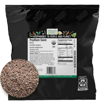 Frontier Co-op Organic Whole Psyllium Seed 1lb