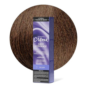 L'Oréal Technique Excellence Crème Permanent Hair Color - Long-Lasting Hair Dye, Rich Formula With No-Drip Application, Superb Gray Coverage, Dark Blonde