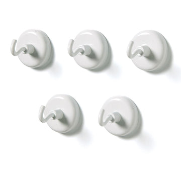 Learning Resources Magnetic Hooks - White Magnetic Hooks for Classroom, Strong Magnet Hook, Hanging Magnets with Hook, Small Magnets for Classroom