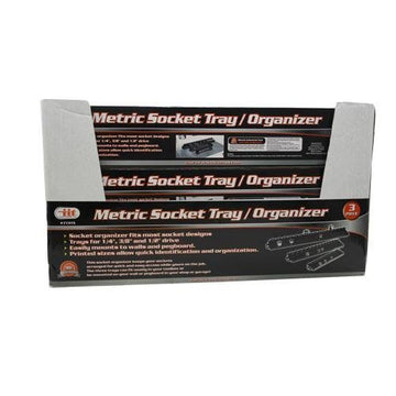 Socket Tray / Organizer Metric 3 Piece Set 1/4, 3/8, 1/2
