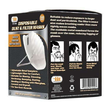 IIT 91420 Disposable Dust and Filter Masks, 50-Piece