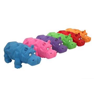 Multipet Mini Latex Origami Hippo - 4 in Assorted