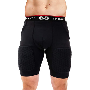 McDavid Men's Compression Shorts with HEX Pads Dual-Density Thudd Tights with Hip, Tailbone, Thigh Padding for Men's Compression Shorts with Cup Pocket