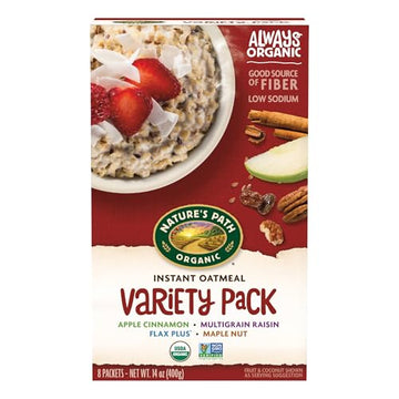 Nature's Path Organic Variety Pack Instant Oatmeal, 14 oz (Pack of 1), Non-GMO