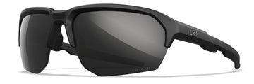 Wiley X JAKL Captivate Polarized Sunglasses, Safety Glasses for Men and Women, UV Eye Protection for Shooting and Outdoor Matte Black Frames, Black Mirror Lenses