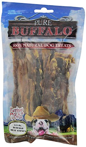 Loving Pets Pure Buffalo Lung Steaks – Natural Single Ingredient Buffalo Dog Treats – High Protein Chewy Dog Snacks for Everyday Reward – Grain Free, Long-Lasting Treats for Small, Medium & Large Dogs