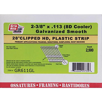 Clipped Head Plastic Collated Stick Framing Nails