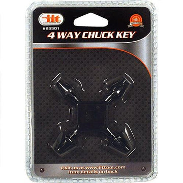 IIT 25501 4 Way Drill Press Chuck Key Size 3/8" & 1/2" Chucks Universal Combination Hand,