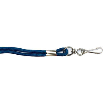 Kemp USA Rope Lanyard - Soft Nylon Lanyards for ID Badges, 19” Long, 6 Warp Thickness - With Swivel J-Hooks for Easy Attachment - Keychain & ID Badge Holder - Royal Blue