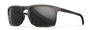 Wiley X WX Axe Captivate Polarized Sunglasses, Safety Glasses for Men and Women, UV Eye Protection for Shooting, Fishing, Biking, and Extreme Sports, Matte Tortoise Brown Frames, Black Mirror Lenses