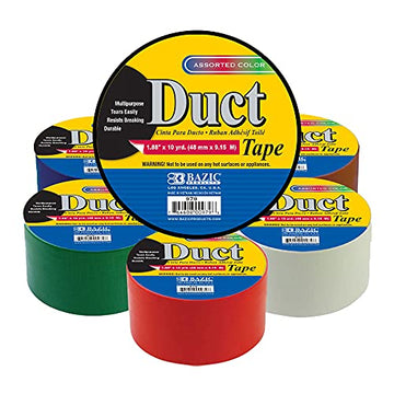 BAZIC 1.89" X 10 Yard Assorted Colored Duct Tape