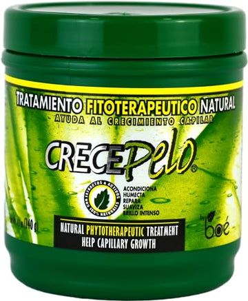 Natural Phytotherapeutic Hair Growth Treatment Jar, Deep Conditioning & Repair for Stronger, Healthier Hair - Moisturizing & Nourishing Formula with 100% Natural Extracts - No Colorants - 8.5 oz
