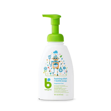 Babyganics Foaming Dish Soap, Pump Bottle, Fragrance Free, 16 oz.