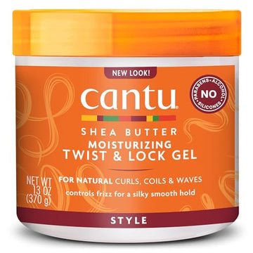 Cantu Sheabutter Twist & Locken Gel Für natürliche Haare Feuchtigkeitsspendend Anti-Fizz Kontrolle für einen seidigen geschmeidigen Halt 370g