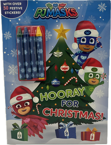 PJ MASKS: HOORAY FOR CHRISTMAS! - PAPERBACK COLORING BOOK  PP$4.99 US / $6.99 CAN 48pgs