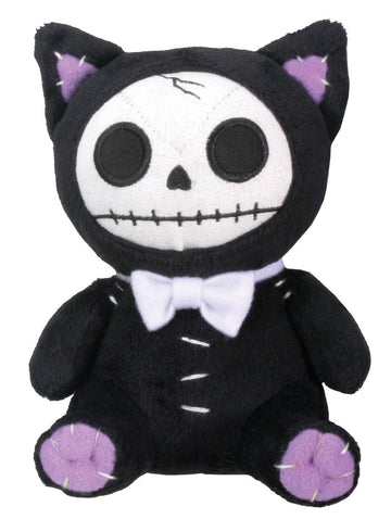 SUMMIT COLLECTION Furrybones Black Cat Mao Mao Wearing White Bow Tie Small Plush Doll
