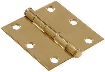 Hardware Essentials 851258 Residential Square Corner Door Hinges with Removable Pin Brite