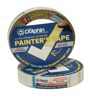 Linzer SP2-0100 Blue Dolphin 60-Day Interior & Exterior Advanced Painter's Washi Tape, .94" x 55 Yards