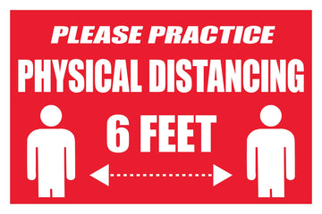 Hillman 843867 Please Physical Disance Sign (8" x 12")