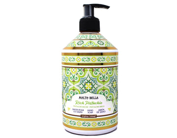 Molto Bella Hand Soap, Rich Pistachio Scent, Moisturizing Liquid Hand Wash with Pump, 21.3 fl oz