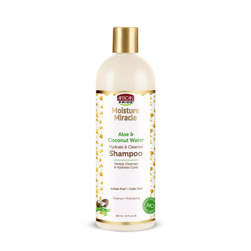 African Pride Moisture Miracle Aloe & Coconut Water Shampoo | Hydrating & Moisturizing Shampoo | Color Safe | 12 oz