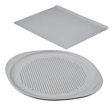 Farberware GoldenBake Nonstick Bakeware Cookie/Baking Sheet Pan Set, 2 Piece, Gray